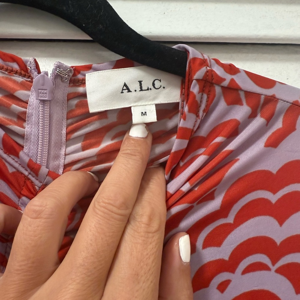 A.L.C. Ansel Ruched Long-Sleeve Body-Con Midi Dress - Picture 6 of 8